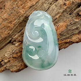 派瑞翡翠 翡翠挂件 糯冰种 飘花