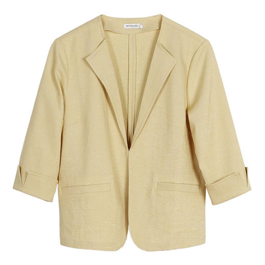 METTE22年春夏新品女士小西装外套时尚一粒扣薄款雪纺休闲上衣 商品图7