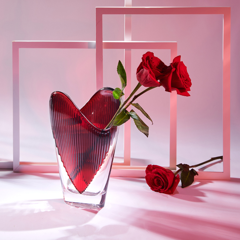 ROSEONLY 居家 心爱系列 真心玻璃花瓶 客厅餐厅摆件