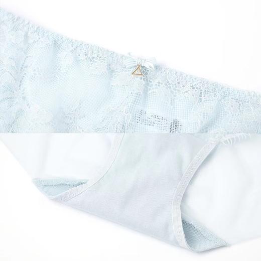 安莉芳薄款通透性感蕾丝内裤女士纯棉底裆无痕高腰平角裤E200489 商品图4