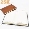 25K皮面笔记本A5硬皮商务记事簿高级记事本会议记录本日记本手账日程随手记黑色棕1本 商品缩略图1