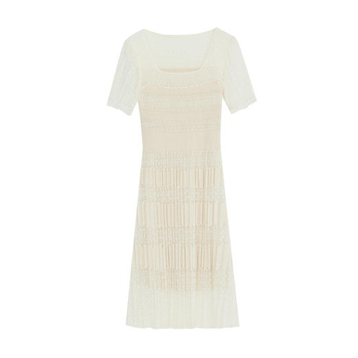 谜底2022夏季新款高端复古收腰连衣裙蕾丝长裙晚礼裙222GL0701 商品图4