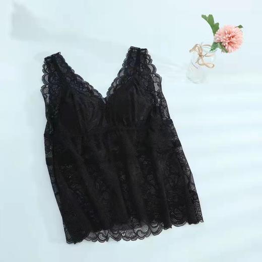 安莉芳薄款蕾丝吊带免穿BRA背心女内搭打底可外穿家居上衣ED00177 商品图3