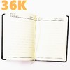 36K皮面笔记本硬皮商务记事簿高级记事本会议记录本日记本手账随手记黑色1本 商品缩略图1