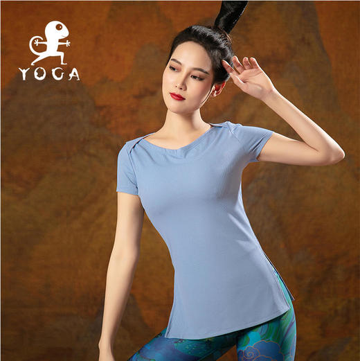 壁虎瑜伽【2204SY159】宽松亲肤T恤（无胸垫）【5天发货】 商品图0