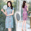 新款时尚气质立领复古盘扣设计修身显瘦蕾丝旗袍连衣裙HR-WM860399 商品缩略图3