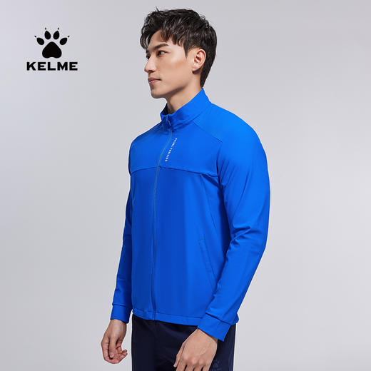 卡尔美运动外套男士2022春夏新款足球训练弹力针织开衫夹克 商品图2