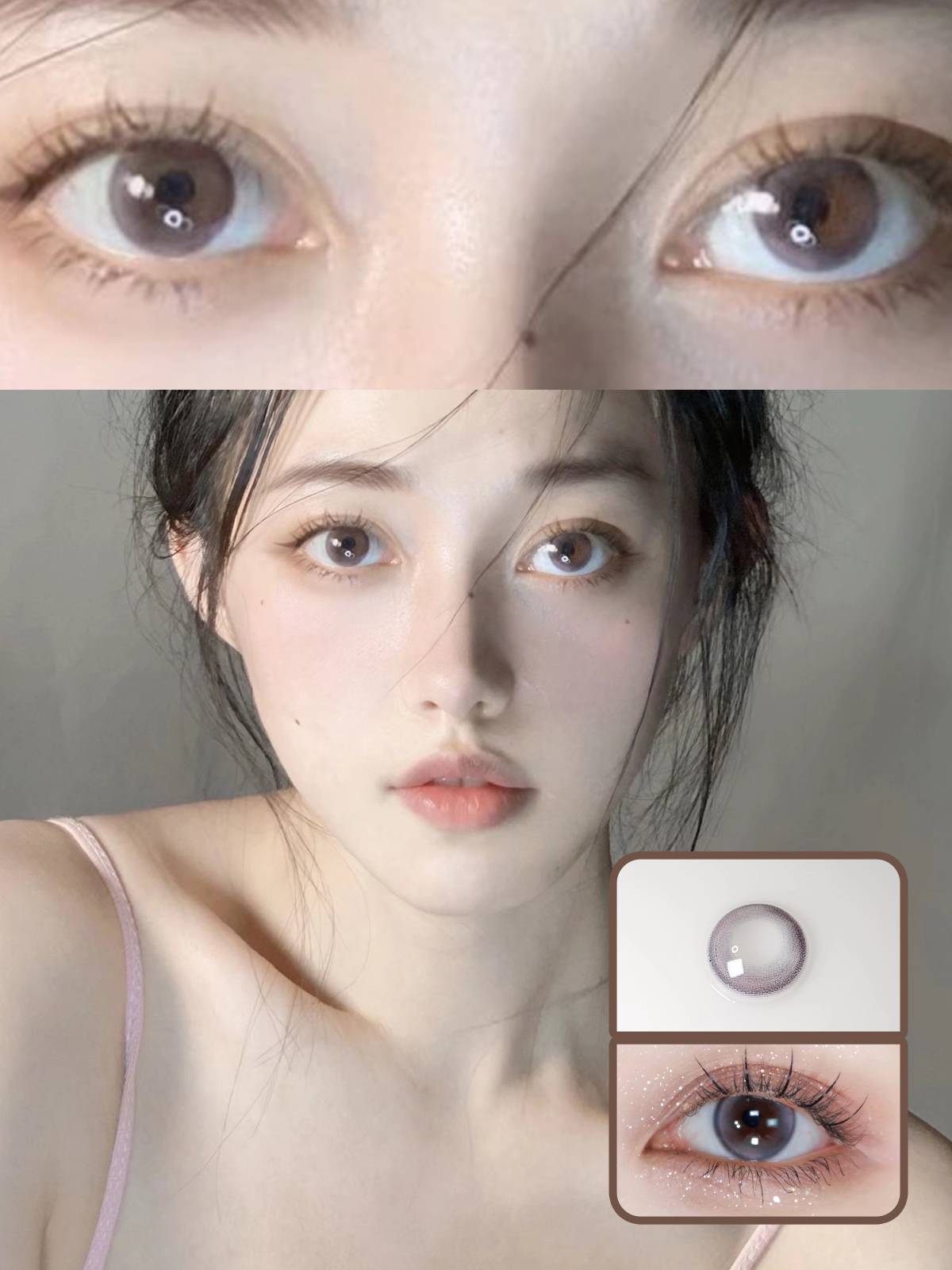 Lillilly Y-15琉璃珠紫 月抛 2片 14.2mm 着色13.2mm 基弧8.6 含水38% 新锐国货