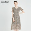 oldcolour秋季商场同款休闲气质短袖连衣裙N24101250 商品缩略图1