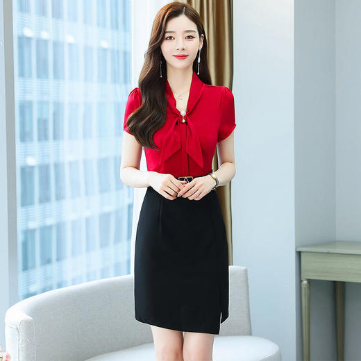 HT-8008新款春夏天今年洋气减龄短袖气质一步裙 商品图0