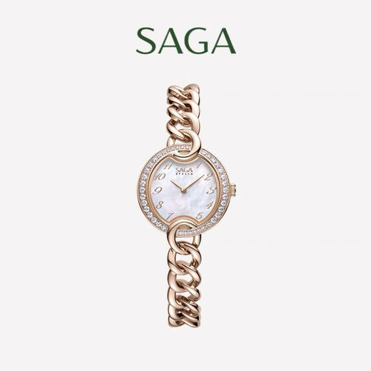 SAGA世家女士手表轻奢石英链条表简约时尚气质品牌正品ins送礼物 商品图0