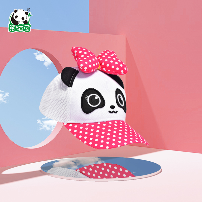 熊猫屋PANDAHOUSE 潘兜蝴蝶结宝贝棒球帽