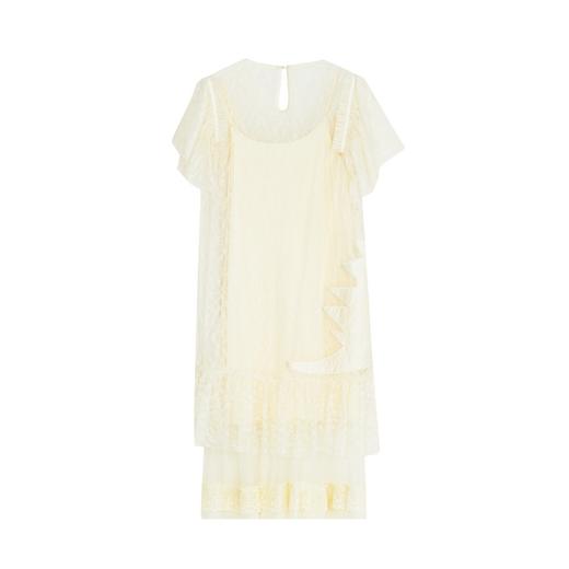 谜底连衣裙2022夏季新款高订质感刺绣泡泡袖蕾丝仙女裙222GL0597 商品图4