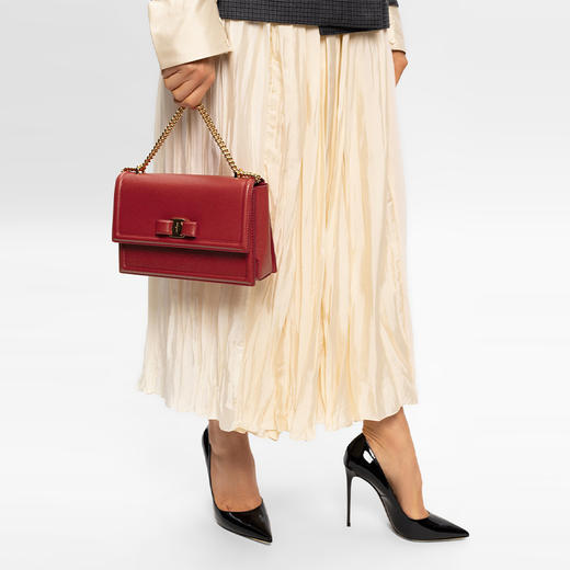 FERRAGAMO 菲拉格慕 女士皮革斜挎单肩包 红色 21 G462 720578 商品图3