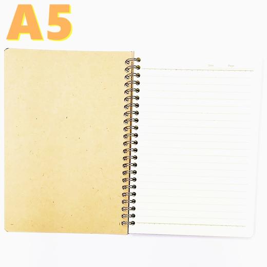雅园A5 25K 25开 牛皮面双铁圈笔记本80记事本工作日记会议记录本作业本1本 商品图2