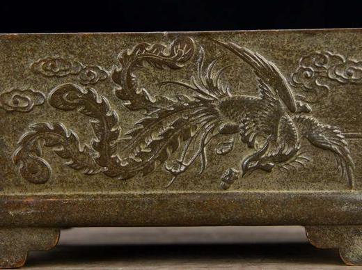 仿古镀紫铜凤纹香炉 商品图4