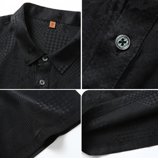 【顺丰】桑蚕丝【新款DWP】大依优型大码高品质短袖Polo衫翻领加肥加大男士大号弹力透气舒适 商品图4