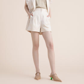 谜底2022夏季新款通勤OL天丝短裤女职场4分短西裤222MK0554