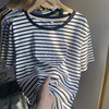 【拉夏贝尔同厂】条纹t恤短袖 长袖宽松显瘦2023年夏新款打底女体恤休闲半袖 商品缩略图13