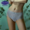 安莉芳薄款通透性感蕾丝内裤女士纯棉底裆无痕高腰平角裤E200489 商品缩略图0
