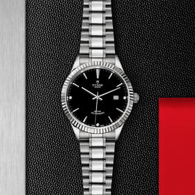 帝舵风尚系列 | 钢表壳，直径41毫米，镶钻表盘