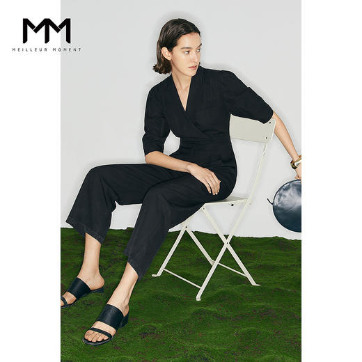 【商场同款】麦檬夏斜门襟收腰连体裤5C4191241 商品图0