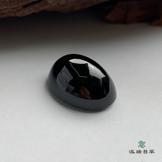 派瑞翡翠 翡翠戒面 糯种 墨翠 商品图3