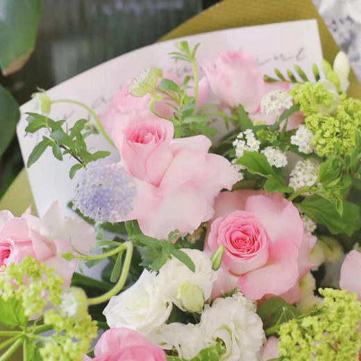 《夏洛》粉玫瑰木绣球花束 商品图4