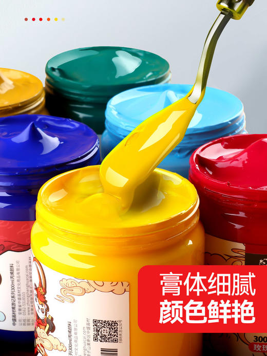 中盛画材丙烯颜料300ML瓶装防水不易掉色diy手绘彩绘涂鸦画鞋墙绘 商品图2