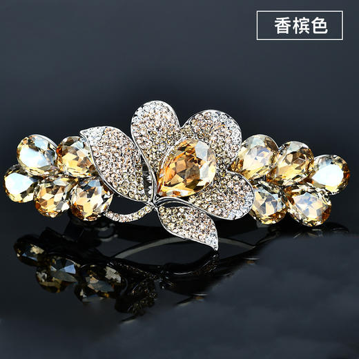 LBE-thj918创意水晶发夹头饰 韩国优雅女水钻花朵发卡送妈妈弹簧夹 商品图6