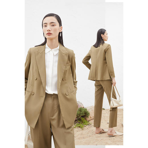 【经典款】【商场同款】麦檬春通勤风双排扣西装599C210211+裤子 599C252961 商品图2