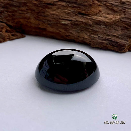 派瑞翡翠 翡翠戒面 糯种 墨翠 商品图1