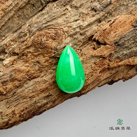 派瑞翡翠 翡翠戒面 冰种 绿色 商品图0