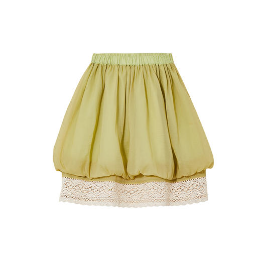 littletime女童拼接花边半身裙夏季花苞裙2022新款中大儿童半截裙 商品图4