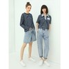 COCOBELLA解构高腰遮胯水洗牛仔蓝短裤女夏季宽松休闲五分裤DN15 商品缩略图1