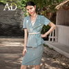 AD浅色职业套装裙年夏季工作服御姐范西装两件套裙主持人正装 商品缩略图2