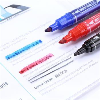 齐心 MK803 记号笔2.0mm和6.0mm 大双头 商品图2