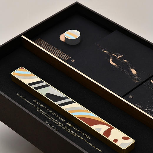 见南花 | 水泥花砖黄铜纸镇礼盒 书法压纸文房四宝 企业定制礼品 商品图2