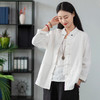 2022春新款棉麻女装复古中式不规则苎麻砂洗盘扣开祺外套女衬衫 商品缩略图3