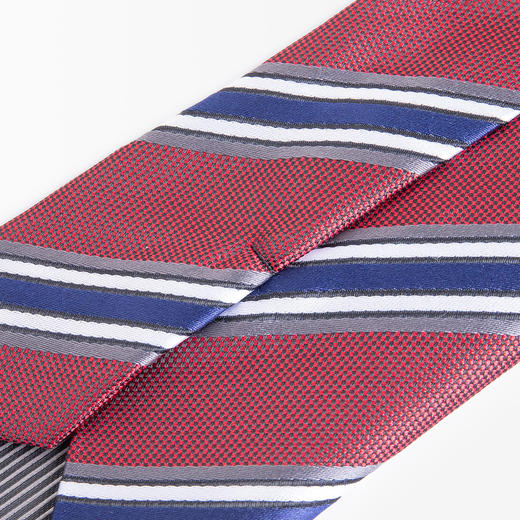 【精品礼盒装】罗蒙领带男时尚条纹职业正装商务休闲通勤结婚男士领带 商品图5