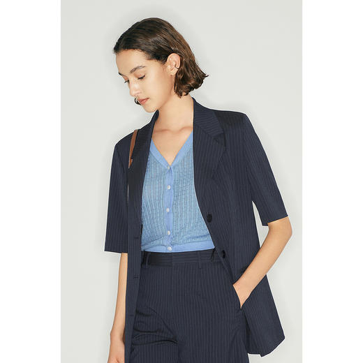 【商场同款】麦檬夏条纹单排扣休闲中西装5C5212471 商品图2