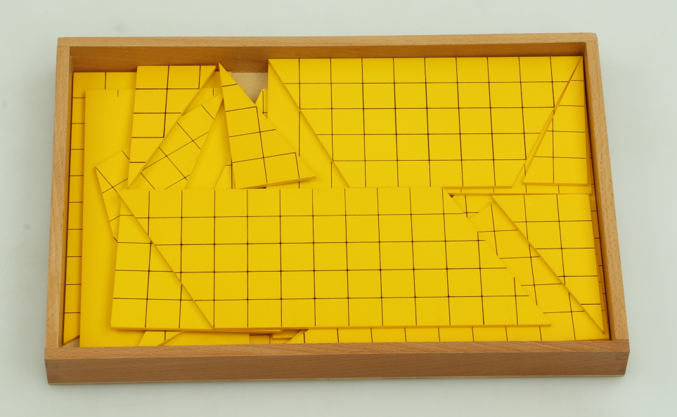 黄色三角形区域测量几何板