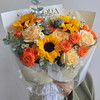 《暖暖》向日葵香槟玫瑰花束 商品缩略图0
