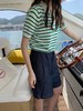 女条纹针织反领短袖 商品缩略图5