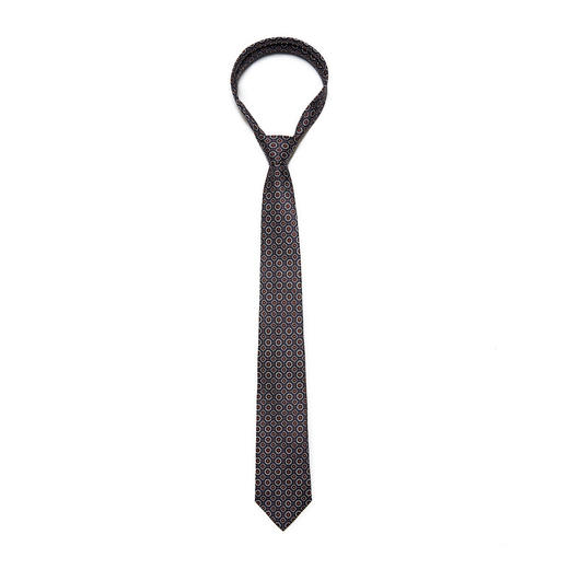 【桑蚕丝】罗蒙领带男复古花纹低调气质正装商务休闲男士领带 商品图1