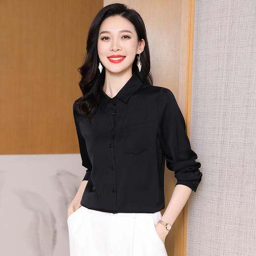 ASE-3562纯色气质时尚百塔女士衬衫 商品图1