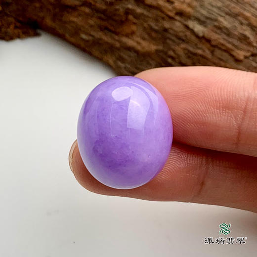 派瑞翡翠 翡翠戒面 糯种 紫色 商品图2
