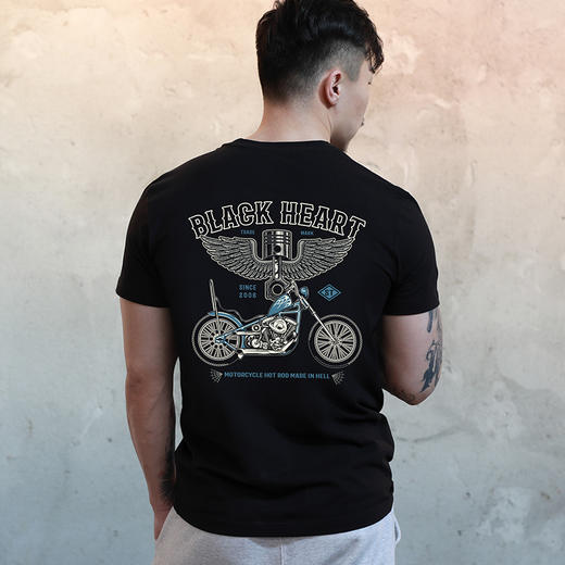 FREEBASE原创复古机车motorcycles摩托车图案印花短袖T恤潮男打底 NMT-1831 商品图1