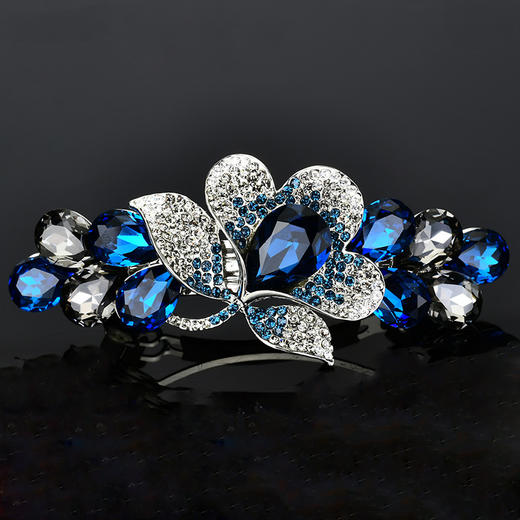 LBE-thj918创意水晶发夹头饰 韩国优雅女水钻花朵发卡送妈妈弹簧夹 商品图4