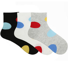 【2双装 6双6折】童丨大童波点中筒棉袜四季袜时尚潮袜男女童袜【2213202】